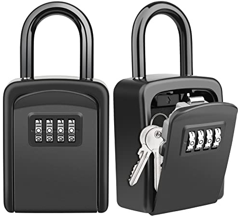 Diyife Cajetin Llaves con Codigo, Impermeable, 2 Pcs | Pequeña, Fácil Instalación, Portátil, Grillete Extraíble, para Home, Office, Garage, School, Airbnb