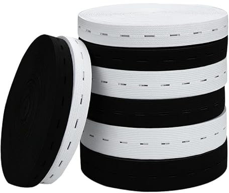 Gummibänder 15/20/25 MM Knopfloch Strick Gummibänder Farbband Weiß/Schwarz Draht Gurtband DIY Nähzubehör 3 Meter-25mm Weiß 3 Meter