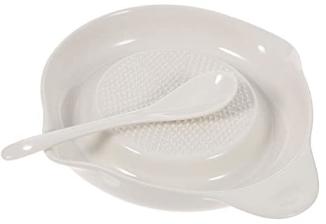 Cabilock Handpresse Reibe Mahlteller Aus Keramik Ingwerreibe Knoblauch-mahlscheibe Aus Keramik Fruchtzertrümmerer Werkzeug Zum Schleifen Von Ingwer Handkäsereibe Mixer Weiß Karotte Baby