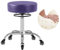 OUTMASTER Rollhocker höhenverstellbar mit Rollen - 50-62cm，bis 180 kg belastbare Arbeitshocker，360° Drehhocker Hocker für Salon und Spa,aus Leder Hocker (Lila)