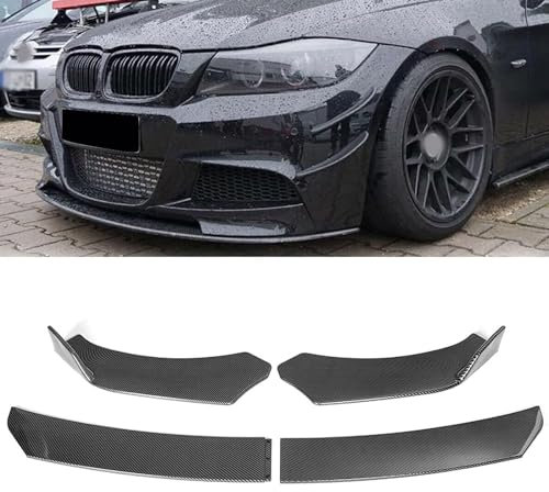 Frontspoiler Lippe Spoilerlippe Splitter Für BMW 3 Series E90 E91 E92 E93 E60 E61 E46 F30, Stoßstange Lippe Front Spoiler Tuning Auto zubehör,Carbon Fiber Look