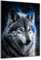 DARO Design - Wand-Bild auf 6mm HDF 30x20 cm Mystischer Wolf - Wand-Deko Bilder Geschenk
