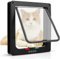 Puerta para Gatos Sailnovo 24,5 * 28,5 * 5,5cm, Negra, Talla XL, Puerta para Gatos con Cerradura de 4 vías para Puertas Interiores y Exteriores, Puerta para Mascotas Resistente a la Intemperie