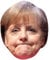 Angela Merkel (Fringe) Maske aus Karton