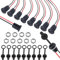 Rierousy 10 Pcs Imperméable Connecteur USB-C, 2 Fils Encastrable Connecteur USB Encastrable, USB Type C Femelle, USB C Femelle Souder avec écrous Cache Poussière