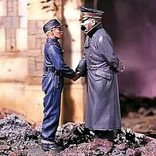1/35 WWII German Soldier Resin Model Kit Unbemaltes und unmontiertes Miniaturmodell aus Resin (2 Personen) // fA2u-1