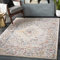Livabliss Casablanca Tapis Vintage - Tapis de Salon, Salle à Manger, Chambre, Cuisine - Boheme Chic, Design Traditionnel Oriental Multicolore, Coloré Poil Court 140x200 cm - Taupe, Ivoire