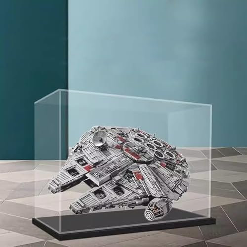 Transparente Vitrine aus Acryl, kompatibel mit Le*Go 75192 Ultimate Millennium Falcon, transparente, staubdichte Vitrine (Modell Nicht im Lieferumfang enthalten) A,2MM