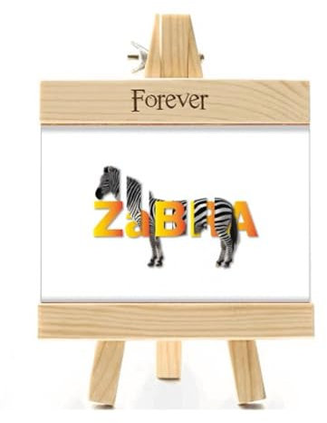 Bilderrahmen aus Holz, gestreift, 10 x 15 cm, Schwarz / Weiß