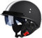 Mezzo Casco Jet Caschi Moto Retrò Casco Scodella Portatile, ECE Omologato Mezzo Elmetto da Moto Retrò con Pare-soleil Rétractable per Uomo Donna Biker Cruiser Scooter Touring(1,M(57~58CM))