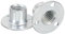 QUARKZMAN Tuerca en T para Agujero Brad M10, 15 Piezas Acero al Carbono con Base Redonda Tuercas de Inserción de Hilo Hembra de Tornillo para Muebles de Hardware de Madera