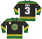Herren 3 Ross The Boss Rhea ST John's Shamrocks Hockeytrikot mit EMHL-Patch weiß grün schwarz, Schwarz, Klein