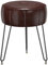 YMYNY Schminkhocker Stuhl, Hocker im Kürbisstil, Pouf Couch Hocker, Moderner Multifunktionaler Make-up-Hocker für Schlafzimmer, Wohnzimmer 32 x 32 x 44CM Braun HBD036Z