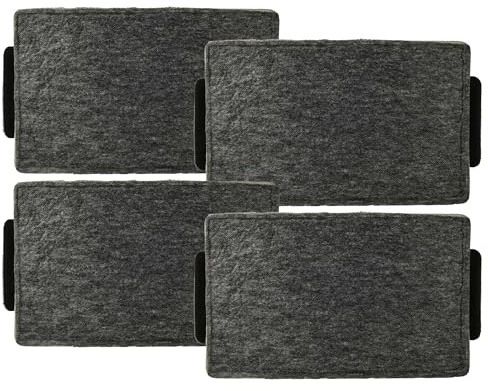 vhbw 4x Aktivkohlefilter Ersatz für Miele 9231860 | DKF-19, DKF19-1, 4002515094815 für Dunstabzugshaube - 23,7 x 14,6 x 1,9 cm