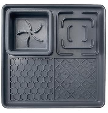 POPOYU Licky Mats for Dogs&Cats,3 in 1 Pet Slow Feeder Bowl with Suction Cups,Grey 20x20cm Lick Mats,Slow Feeder,Water Bowl,Anti-Spill Edge,Anti-Slip,Anxiety Relief Dog Toys Pet Food Mat