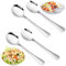 MIHURO Salatbesteckset 4 Stück Salatbesteck Edelstahl, 20cm Lang Edelstahl Salatgabeln Salatlöffel,Hochwertig und Langlebig, für Küche, Esszimmer,Partys