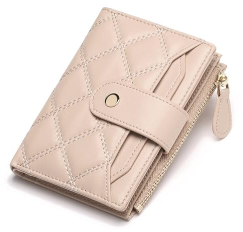 SENDEFN Portafoglio Donna Piccolo, Portafoglio Donna in Pelle Vegana con Blocco RFID, Portamonete con Cerniera e Chiusura a Scatto Scomparti per Carte Multipli