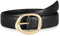 Waist Wow Ledergürtel für Damen Mode Gürtel für Damen für Jeans Hosen Kleid Leder Gürtel mit Gold Schnalle, Schwarz (goldschnalle), XL