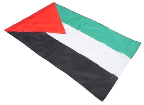 SUPVOX Drapeau de Jardin de la Palestine Drapeau National Léger Ornement Imprimé Polyester