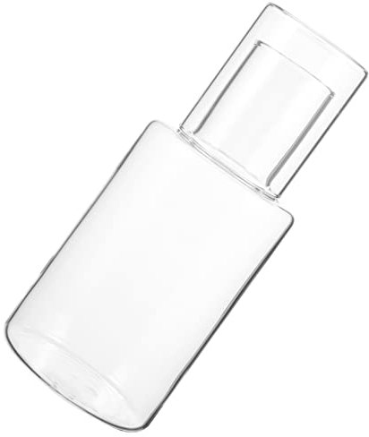 Cabilock Klare Wasserkaraffe Mit Glasbecher Transparente Nachttisch-karaffe Für Schlafzimmer Wasser Behälter Und Tasse