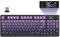 FREEWOLF M96 Wireless Gaming Membrane keyboard, Knob Control BT/2.4G Wireless, Mechanical Feeling, RGB LED Backlit with Display Screen, PBT Keycap, 3000mAh, US Layout for Win/Mac - Purple Gradient