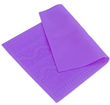 TOPPERFUN Fondant Prägematte aus Silikon Violett, Blumenmuster für Kuchen