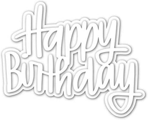 Metall-Stanzformen mit Aufschrift Happy Birthday, Stanzformen, Wortprägeschablone, DIY, Scrapbooking, Kartenherstellung, Geburtstag, Prägewerkzeug für Album, Papierkarte, Geschenk