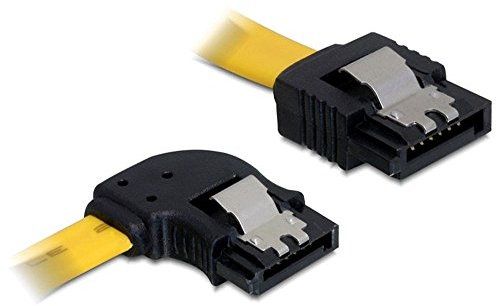 Delock SATA 3 Gb/s Kabel gerade auf links gewinkelt 30 cm gelb