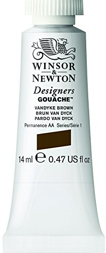 Winsor & Newton 14ml Designers Gouache Tube - Vandyke Brown