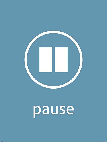 empireposter Digital Icons - 60x80 cm - Pause Motivational Poster Druck