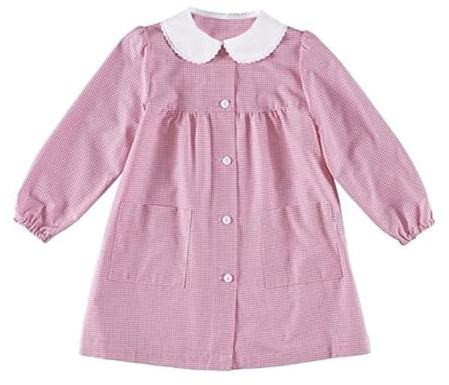 Malschürze mit Ärmeln Große - Baumwolle gingan. Rosa - 4 jahre / 104cm