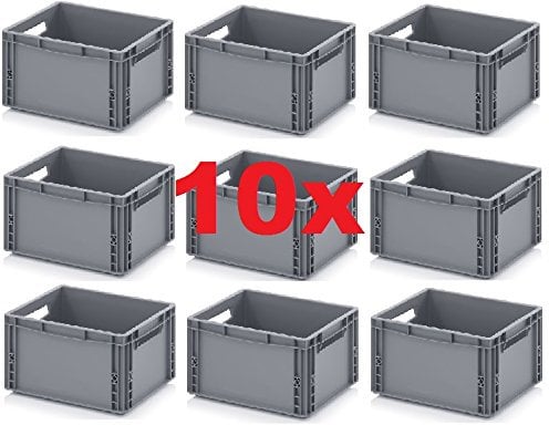Auer Packaging 10x Eurobehälter 40 x 30 x 22 inkl. gratis Zollstock * 10er Set