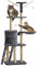Milo & Misty Cat Tree – 146cm Play Cat Tower with Sisal Scratching Posts for Indoor Kittens, Multi Level House, Large Climbing Frame with House, Ladder and Hammock – Grey
