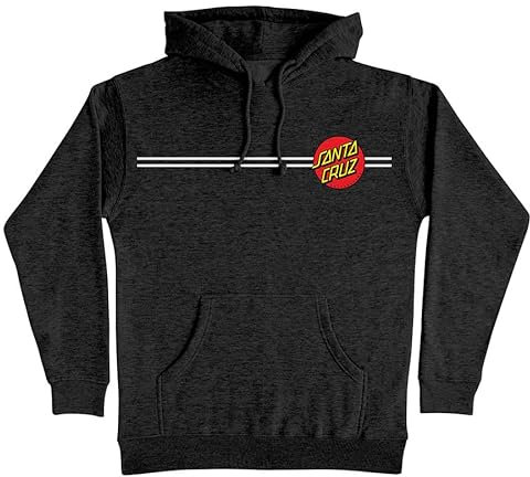 Santa Cruz Mens Classic Dot Hoody Pullover Sweatshirt Small Charcoal Heather