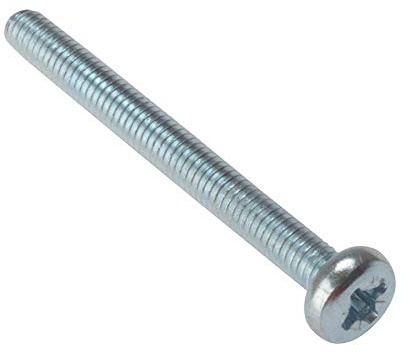 ForgeFix Machine Screws Pan Head | M6 x 30mm | Zinc Plated | Bag 25