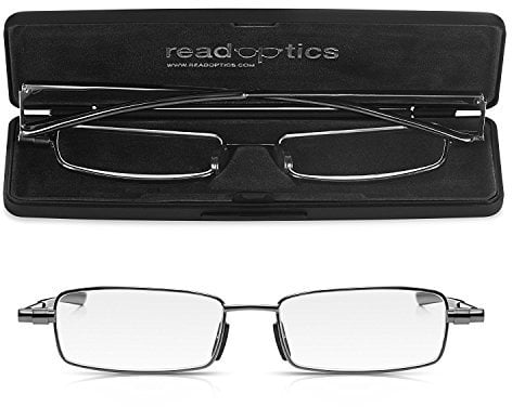 Read Optics Klappbare Lesebrille 1,5, leicht flach klappbare Brille mit robustem Schutzetui, elegantes Design, passt perfekt in jede Tasche