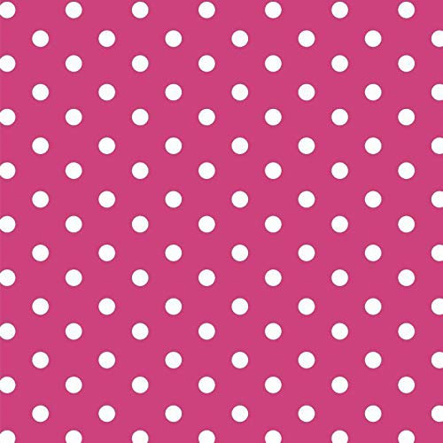 babrause® Baumwollstoff Punkte Pink Webware Meterware Popeline OEKOTEX 150cm breit - Ab 0,5 Meter
