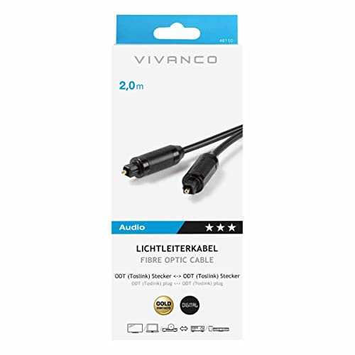Vivanco 46150 Optische Verbindung, Odt - Odt, Goldplat