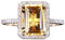 DIVISTAR Modischer Damenschmuck, 925er Silber, Citrin, Hochzeitsschmuck, Geschenk, Größe 6–10 (7, gelb), Silber, Citrin