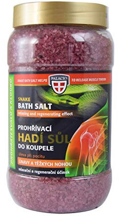 PALACIO Badesalz mit Schlangengift & Cannabisöl & Menthol ohne Mineralöl, Silikone, Parabene - 1,2 kg!