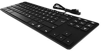 Matias FK308PCBB-DE Aluminum Tenkeyless USB Tastatur Keyboard für PC QWERTZ Deutsch ergonomisch compact 88-Tasten ohne Ziffernblock - Schwarz