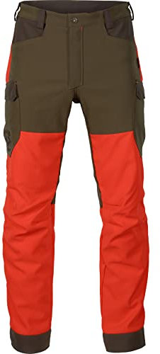 Härkila Wildboar Pro wasserdichte Sauenschutzhose EN ISO 13688 Zertifiziert für Herren Orange mit Gore-Tex® - Membran - Sauenschutz Hosefür die Drückjagd, Größe:54 31-inch