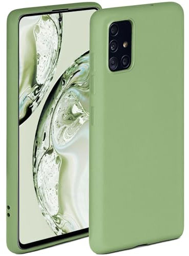 ONEFLOW Soft Case für Samsung Galaxy A51 Hülle aus Silikon mit Kameraschutz, Silikonhülle mit erhöhtem Schutz fürs Display, Backcover Schutzhülle, weiche Handyhülle, Grün
