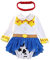 Lito Angels Deguisement Robe Jessie avec Bandeau pour Bebe Fille, Anniversaire Fete Carnaval Costume Barboteuse Body Ete, Taille 9-12 mois (étiquette en tissu 80)