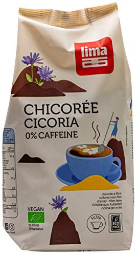 Lima Bio Zichorienkaffee, Zichorie zum Aufgießen Kaffee-Ersatz Chicorée Cicoria Filterkaffee Alternative, koffeinfrei vegan glutenfrei, 500 g