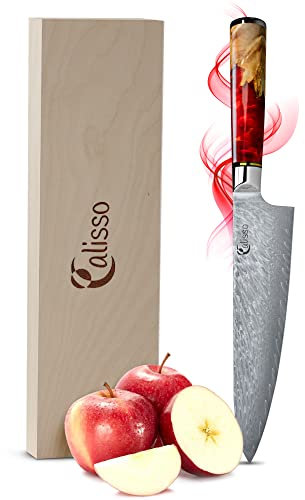 Calisso Chefmesser 67 Lagen Damaststahl - Damastmesser, Küchenmesser, Kochmesser