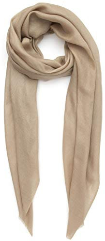 Kaschmirschal Hergestellt in Kashmir India (Geschenkbox) Intelligente Merinowolle Seiden kaschmir Mischung Extrem weicher langer Schal Frauen Manner Pashmina Herbst Winter Eggnog Beige B