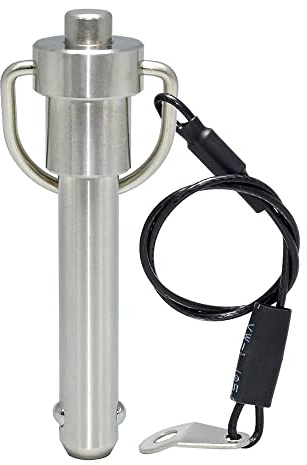 AUZHU- PLN - Metrico- Perni autobloccanti a sfere acciaio inox Perni di bloccaggio di sicurezza Perni a sgancio rapido Perni a molla, Perni di posizionamento, Spillette, Dimensioni: M 12 mm - L 40 mm