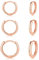 CERSLIMO Creolen Rosegold, Klein Creolen Silber 925 set (8mm/10mm/12mm) Zierliche Knorpel Tragus Helix Schlafen Ohrringe für Damen Herren
