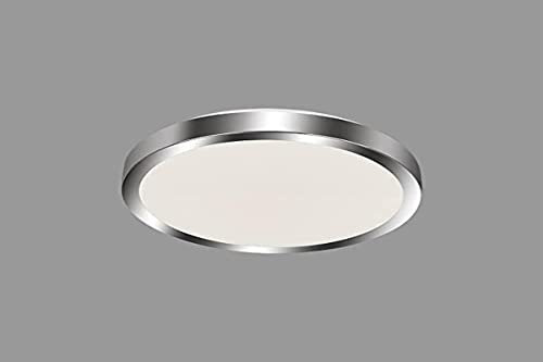 BRILONER Leuchten - LED Badleuchte, Badlampe mit Metallrahmen, 15 Watt, IP44, 1500 Lumen, 4000 Kelvin, Weiß-Chrom, 290x78mm (DxH), 2302-018